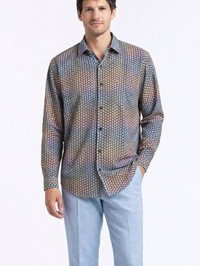 Robert Graham cactus bobs colorful citrus button down shirt